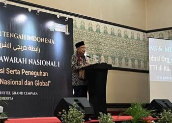 Ketua DMI HM Jusuf Kalla memberikan sambutan pada Munas Alumni Timur Tengah di Jakarta