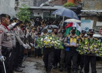 Pemakaman korban bom bunuh diri Polsek Astana Anyar Aiptu Sofyan